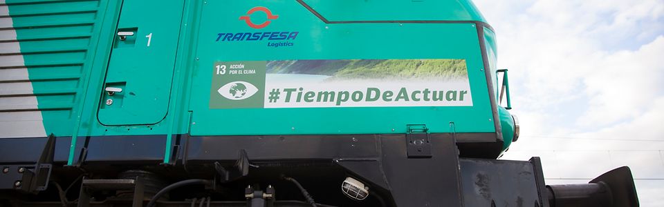 El mensaje de la Cumbre del Clima “Tiempo de actuar” circulará en una de las locomotoras de Transfesa Logistics
