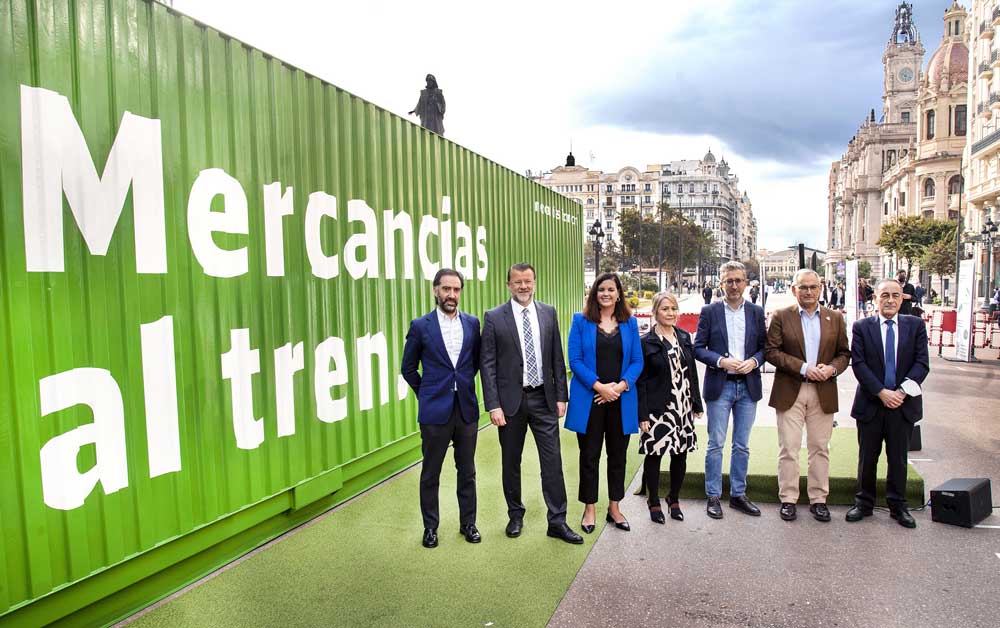 The “Freight via rail” campaign kicks off in Valencia to underscore its significance in the struggle against climate change