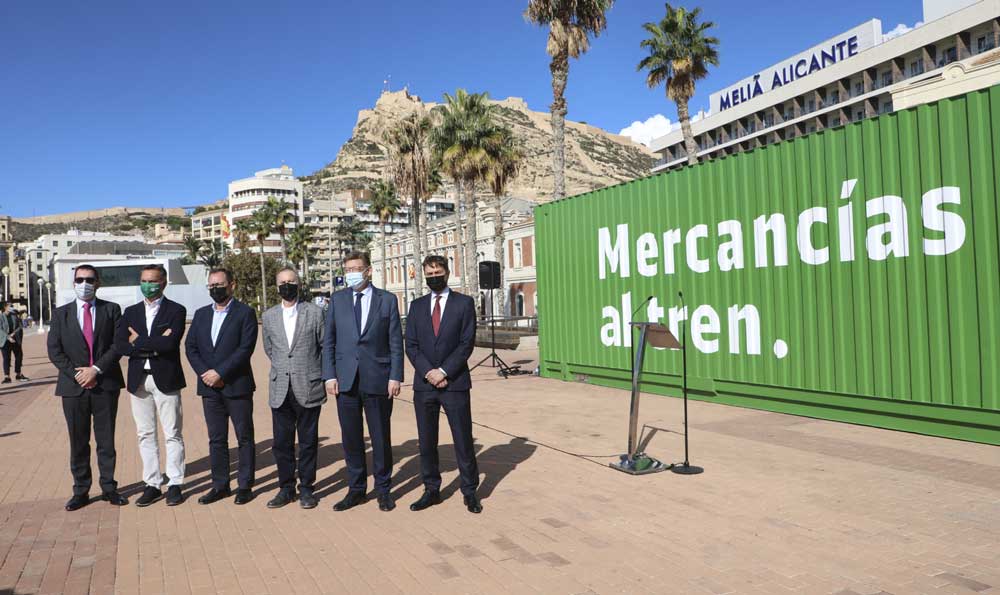 The “Freight via Rail” container reaches Alicante