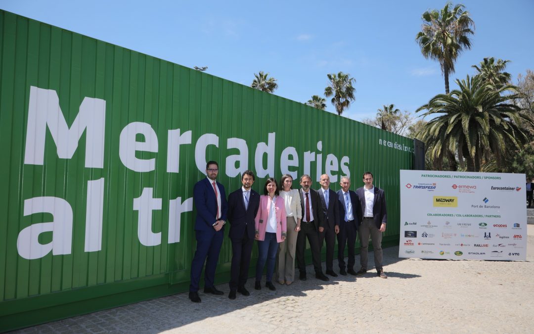 The “Freight belongs on rail” arrives in Barcelona to raise awareness of the importance of the train in the fight against climate change