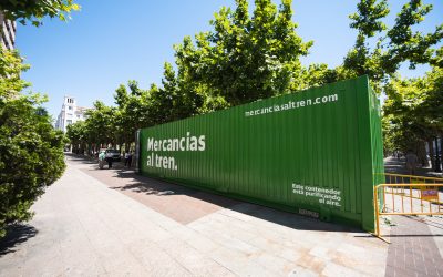 The campaign ‘Freight belongs on rail’ stops over in Logroño to make visible the role of the railway in the fight against climate change