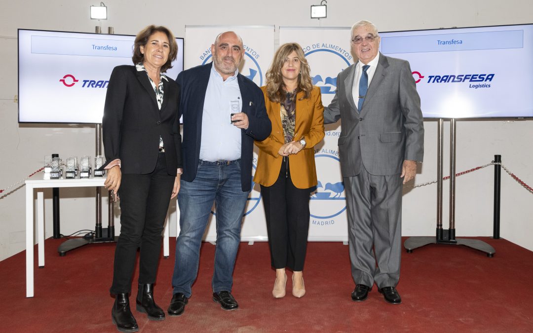 Transfesa Logistics receives recognition for its collaboration with the Madrid Food Bank Foundation